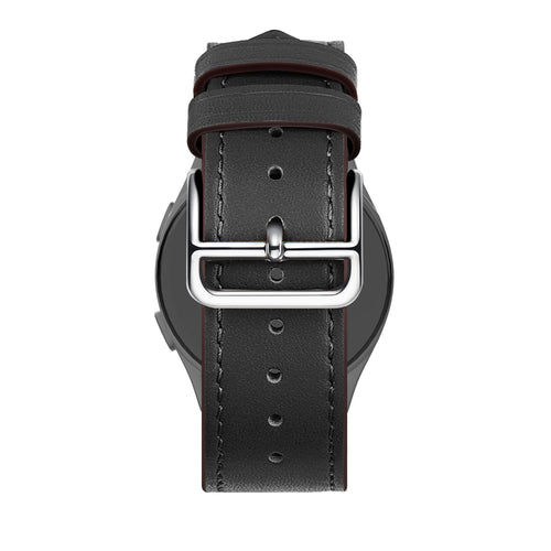 Bandz Huawei Watch 5 - 46mm Lederarmband 'Deluxe' (Schwarz)
