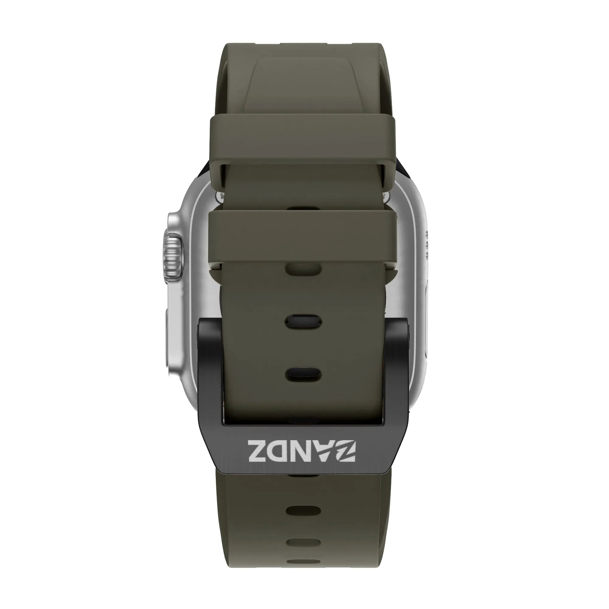 Bandz Apple Watch Silikonarmband 'Luxe Liquid' (Braun mit Schwarz)