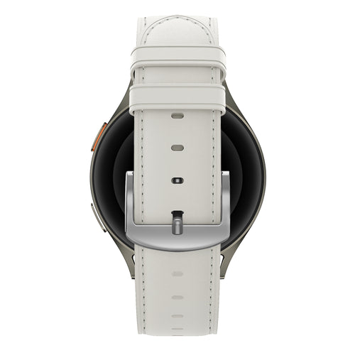 Bandz Huawei Watch GT 5 Pro - 42mm Leather Strap 'Easy Fit' (White)