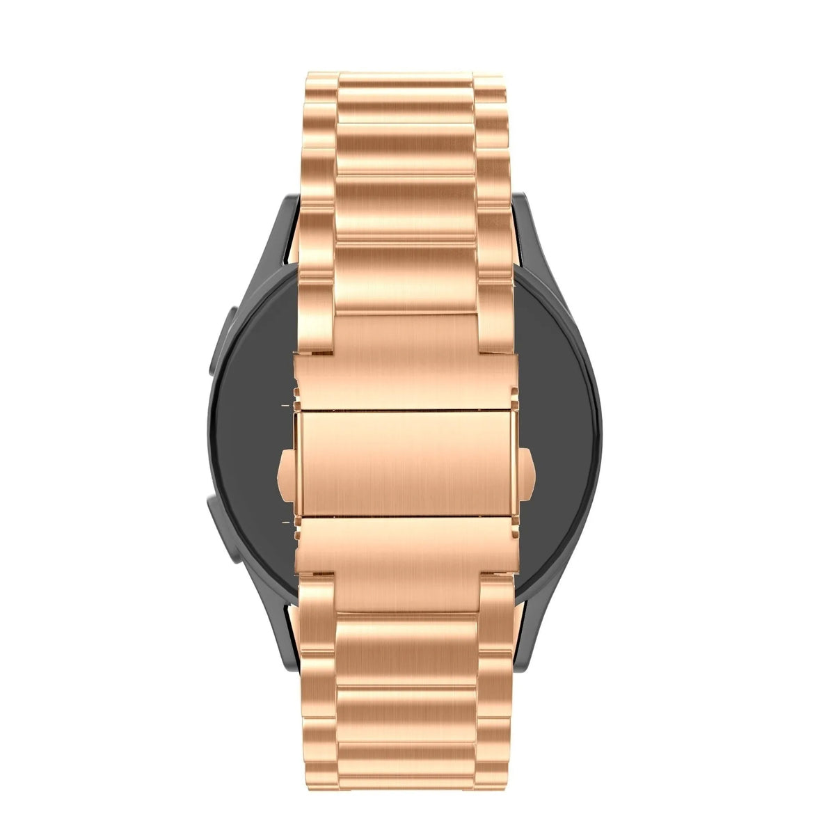 Steel Strap 'Classic', rose gold, on a watch, direct rear view