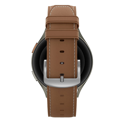 Bandz Oppo Watch S Leather Strap 'Easy Fit' (Brown)