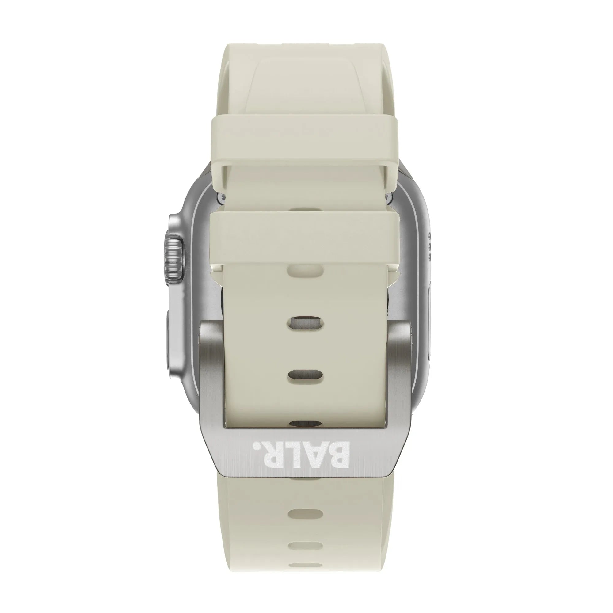 Balr. Apple Watch Ultra flüssiges Silikonarmband (Beige/Titan)