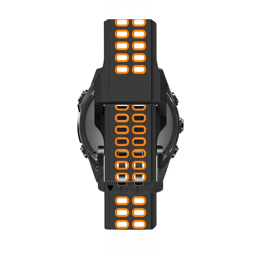 Bandz Garmin Instinct 3 - 50mm Schnalle Sportarmband (Schwarz/Orange)