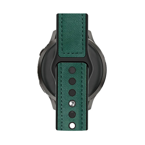 Bandz Garmin Venu 4 - 45mm Lederarmband 'Hybrid' (Grün)