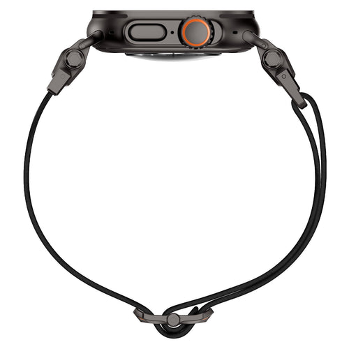 Apple Watch Ultra Polyester Explorer Armband (Schwarz mit Schwarz)