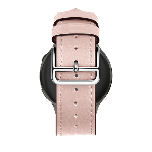 Bandz Garmin Forerunner 265s Leather Strap 'Deluxe' (Pink)
