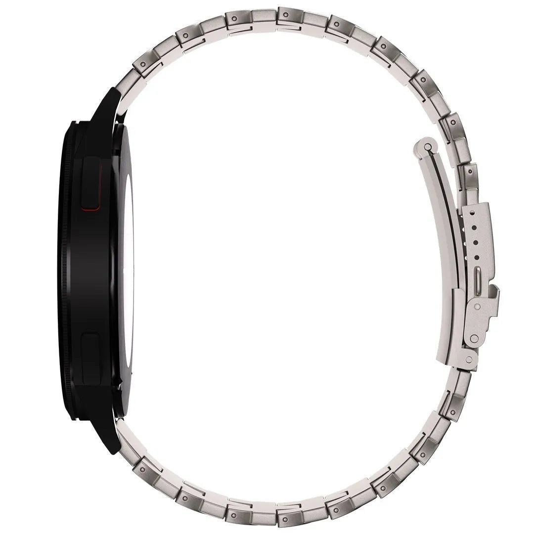 Butterfly Titanium Strap, on a watch, direct rear view