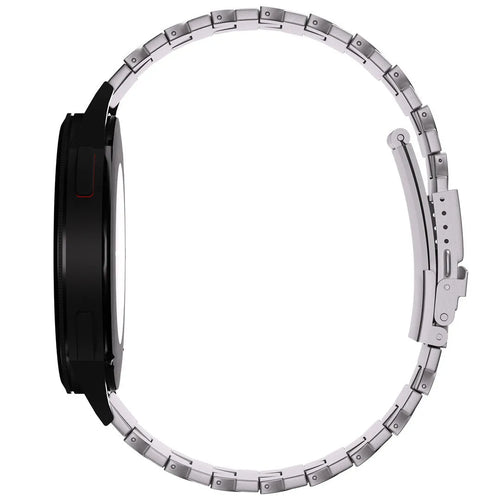 Butterfly Titanium Strap, silver, on a watch, direct rear view