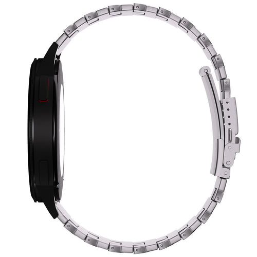 Butterfly Titanium Strap, silver, on a watch, direct rear view