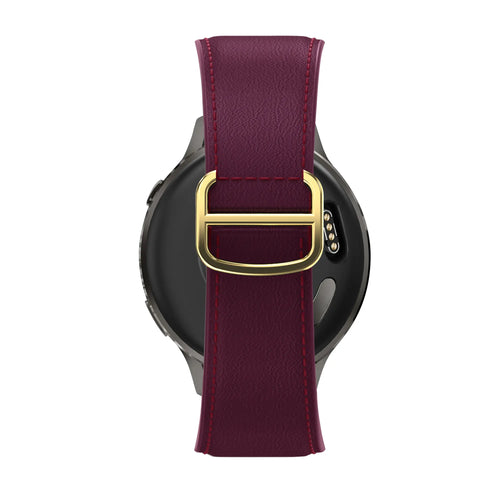 Bandz Amazfit Cheetah 2 Pro Lederarmband 'D-Type' (Wrinrot)