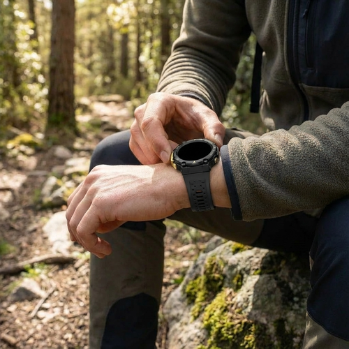 Amazfit T-Rex 2 Silikonarmband (Schwarz)