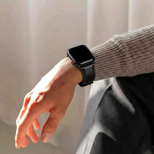 Apple Watch Ultra Lederarmband (Schwarz)