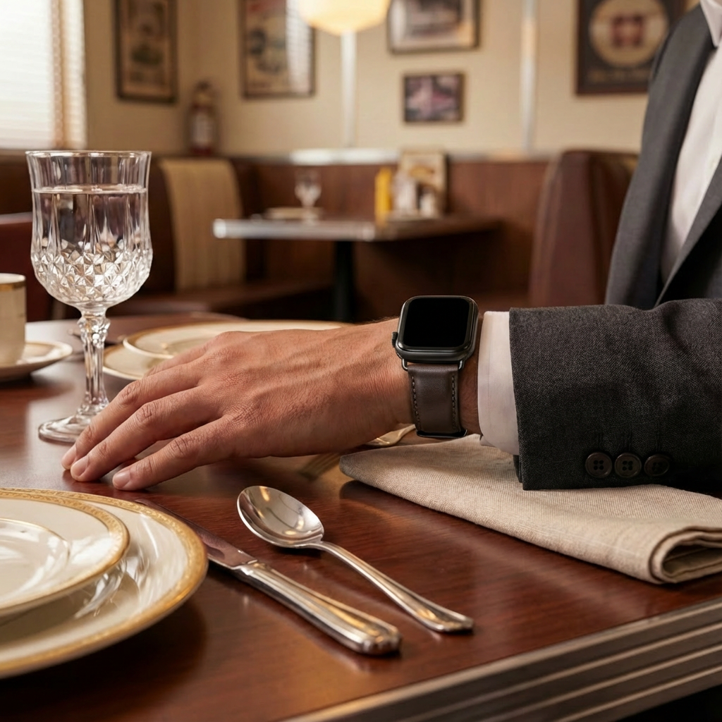 Apple Watch Lederarmband (Dunkelbraun)