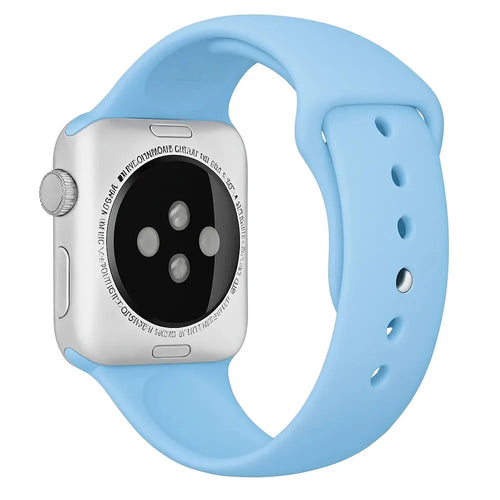 Apple Watch Silikonarmband (Hell Blau)