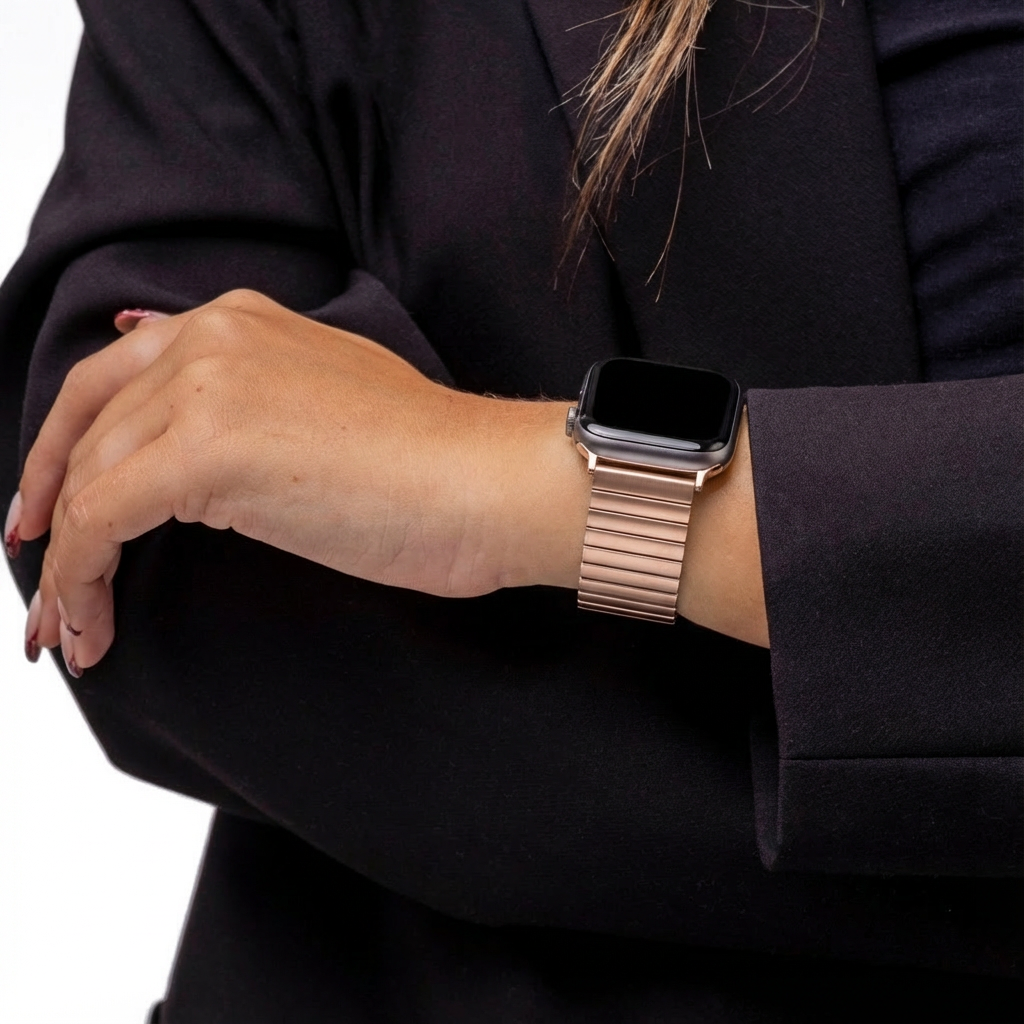 Apple Watch Elastic Steel Strap (Rose Gold)