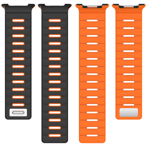 Samsung Galaxy Watch 9 - 40mm Magnetic Silicone Strap (Black/Orange)