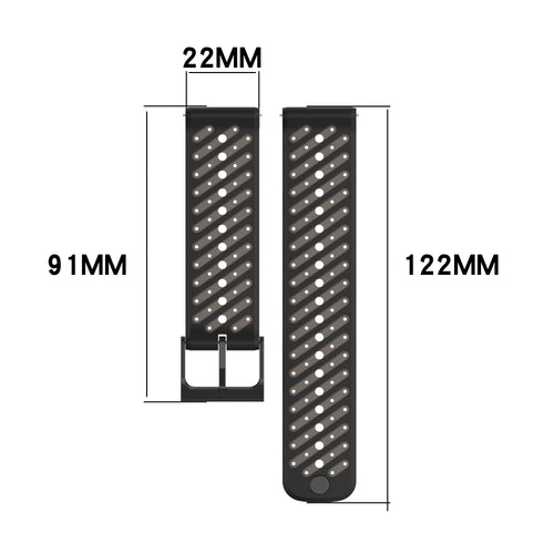 Gard Pro Health Smartwatch 3 - 48mm Gestreiftes Silikonarmband (Schwarz)