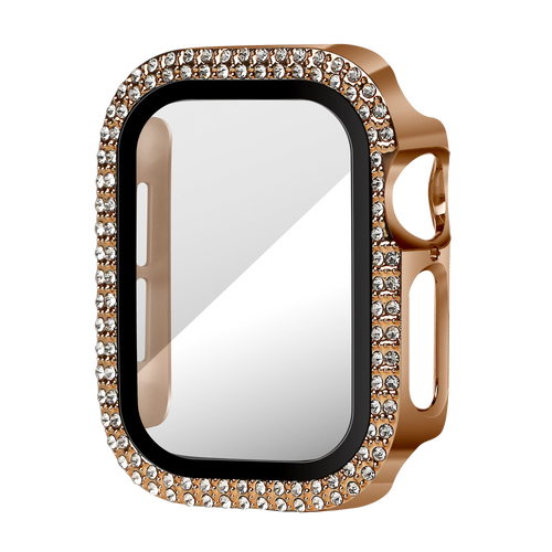 Bandz Apple Watch 10/11 - 42mm Diamond Hülle mit Glass (Roségold)