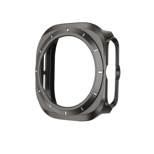 Bandz Samsung Galaxy Watch Ultra Bezel PC Hülle (Titan Grau mit Weiß)