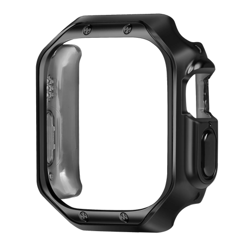 Bandz Apple Watch Ultra - 49mm galvanisiertes TPU-Gehäuse (Schwarz)