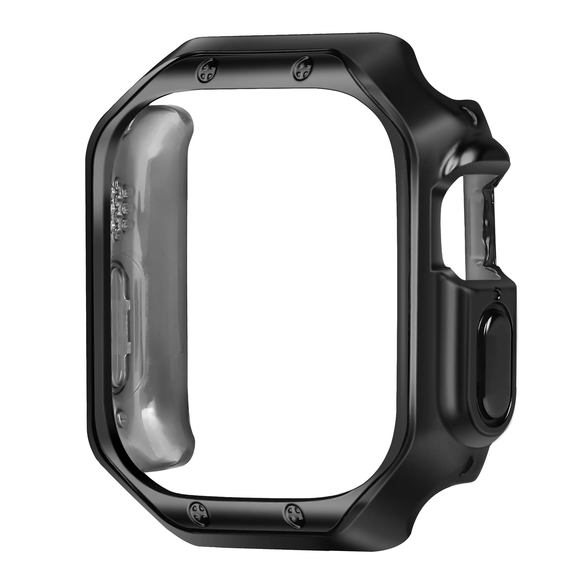 Bandz Apple Watch Ultra - 49mm galvanisiertes TPU-Gehäuse (Schwarz)