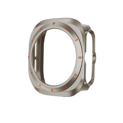 Bandz Samsung Galaxy Watch Ultra Bezel PC Hülle (Titan mit Orange)