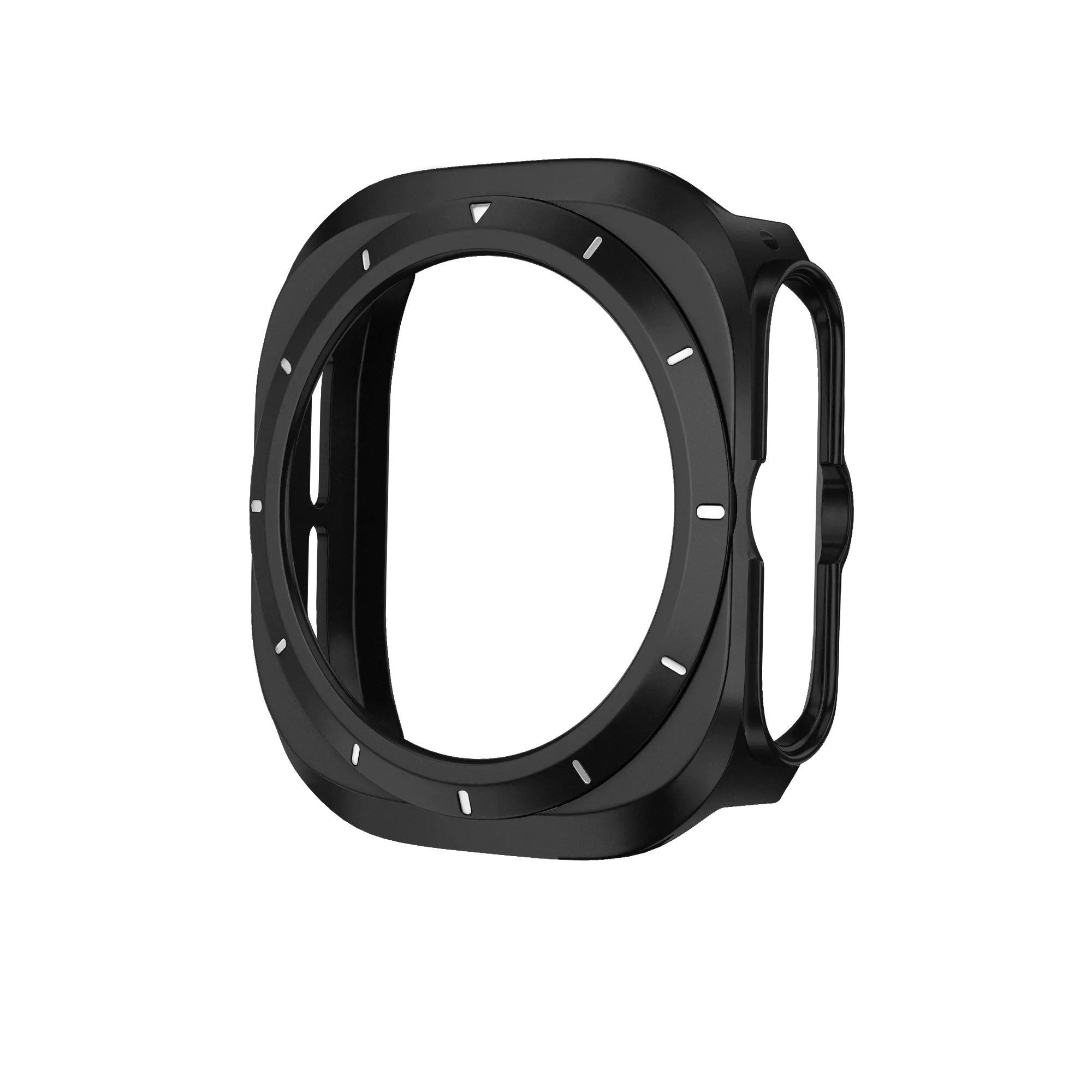 Bandz Samsung Galaxy Watch Ultra Bezel PC Hülle (Schwarz mit Weiß)