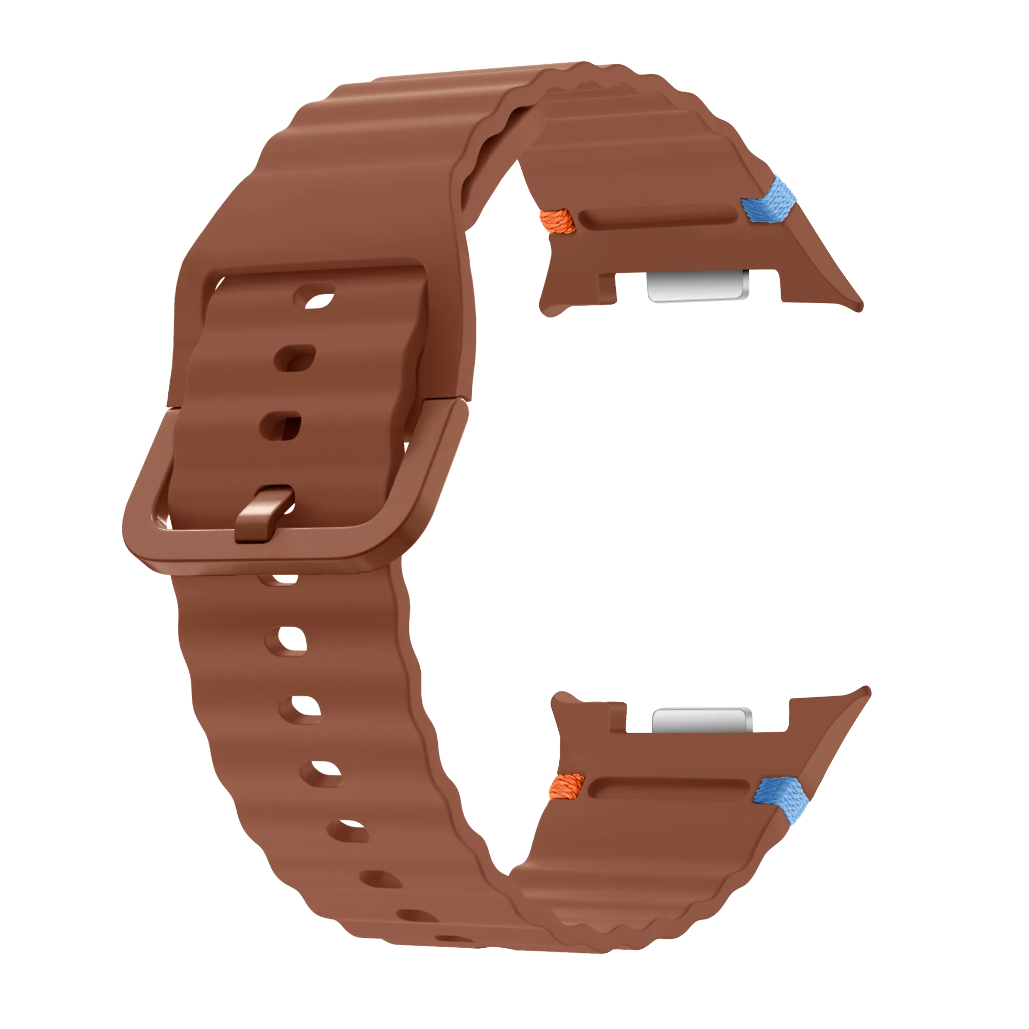 Samsung Galaxy Watch 8 Classic Wave Silicone Strap (Brown)