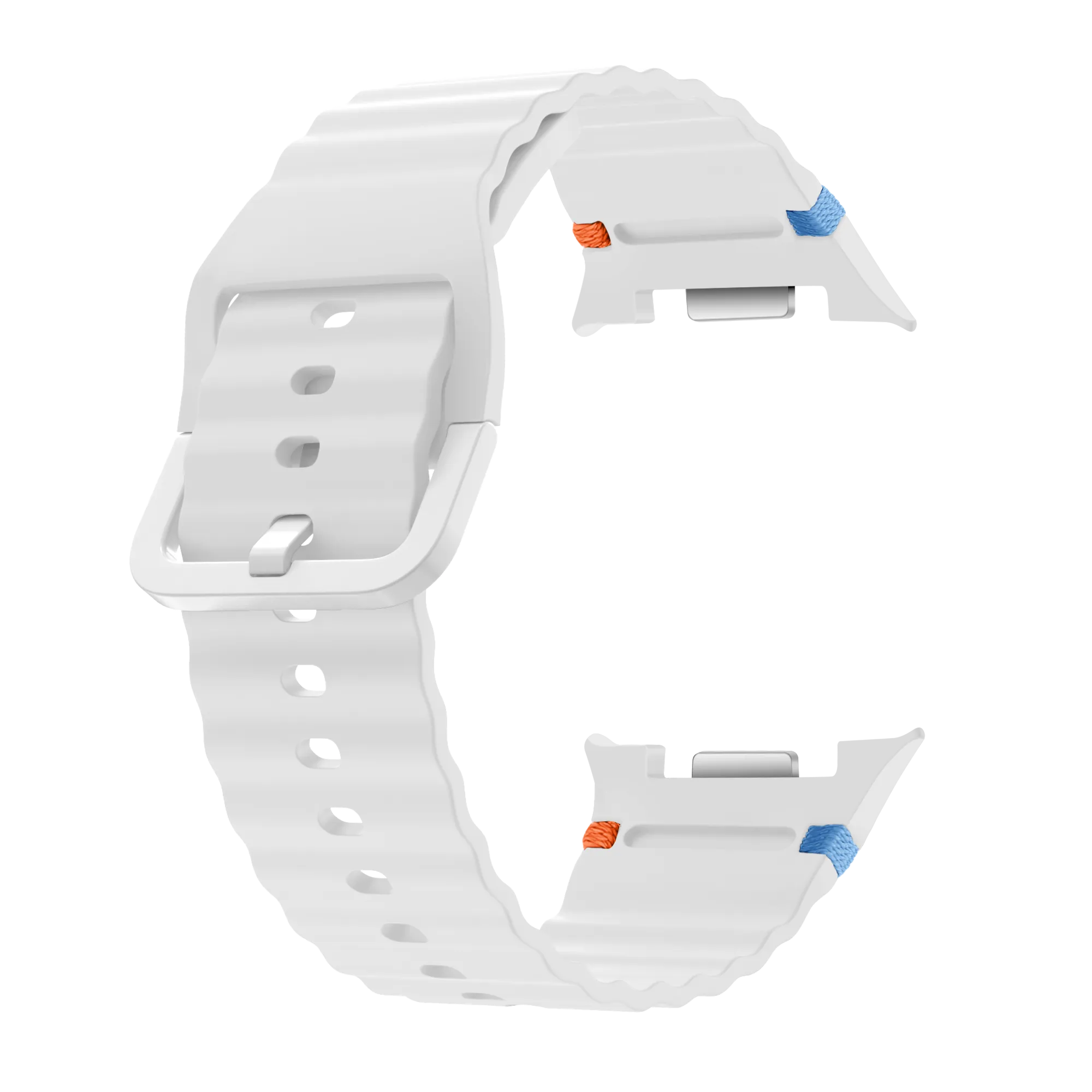Samsung Galaxy Watch 8 Classic Wave Silicone Strap (White)