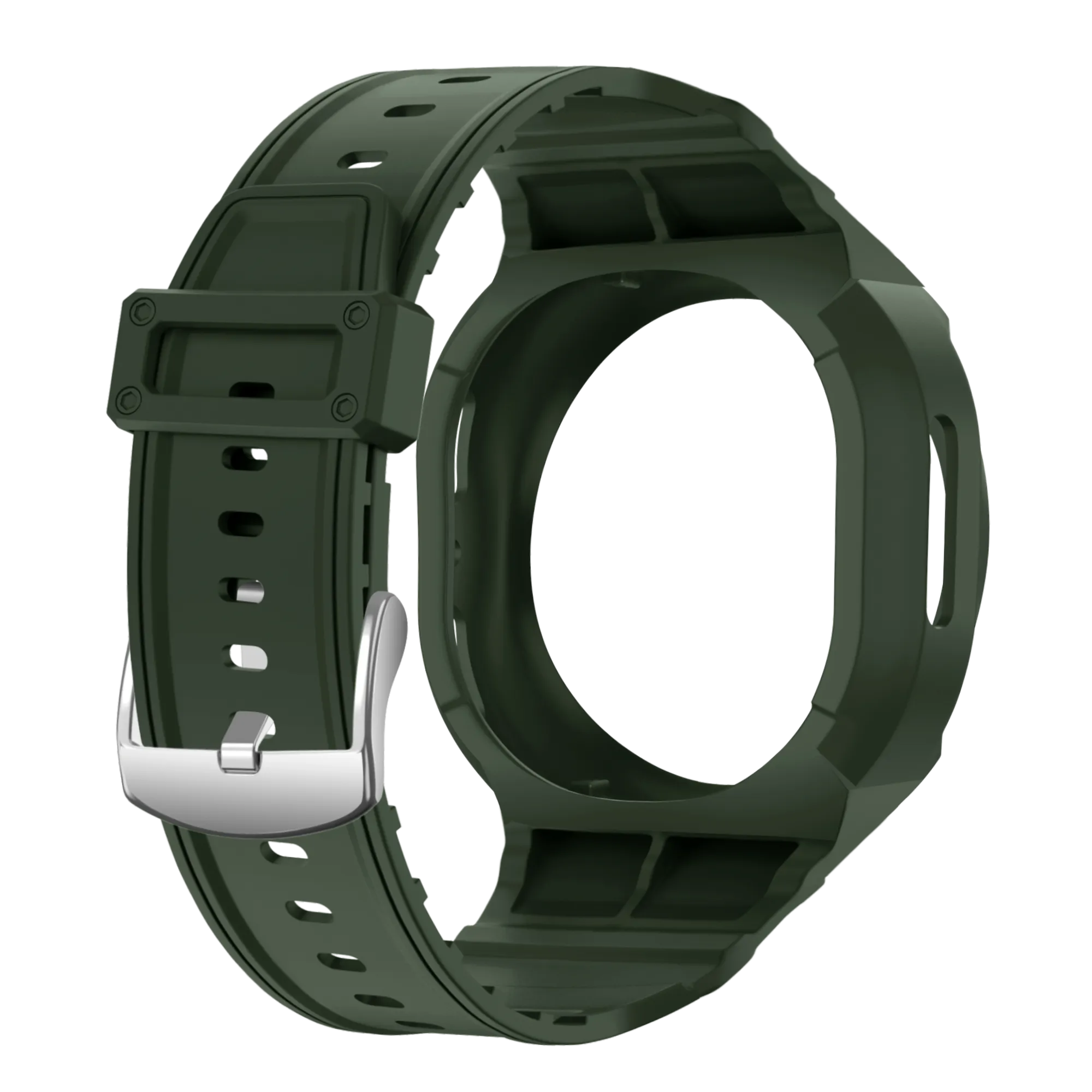 Samsung Galaxy Watch 8 - 44mm TPU Armband mit integrierter Hülle (Grün)