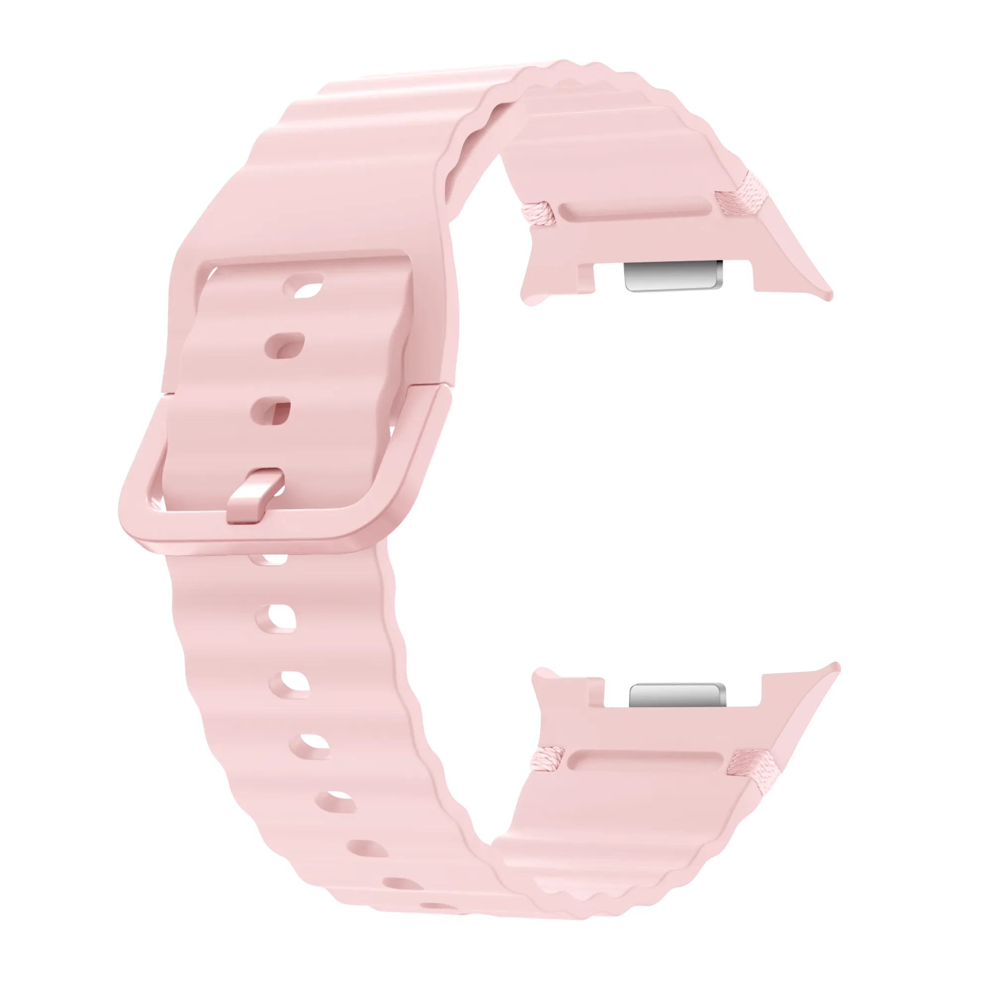 Samsung Galaxy Watch 8 - 44mm Wave Silikonarmband (Rosa)