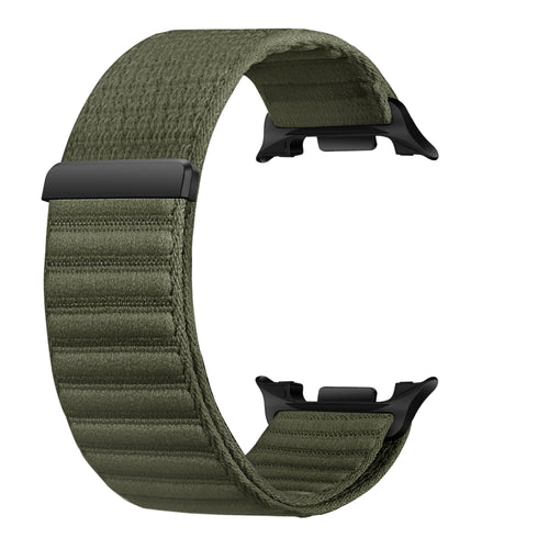 Samsung Galaxy Watch 8 Classic Wave Nylonarmband (Dunkel Grün)