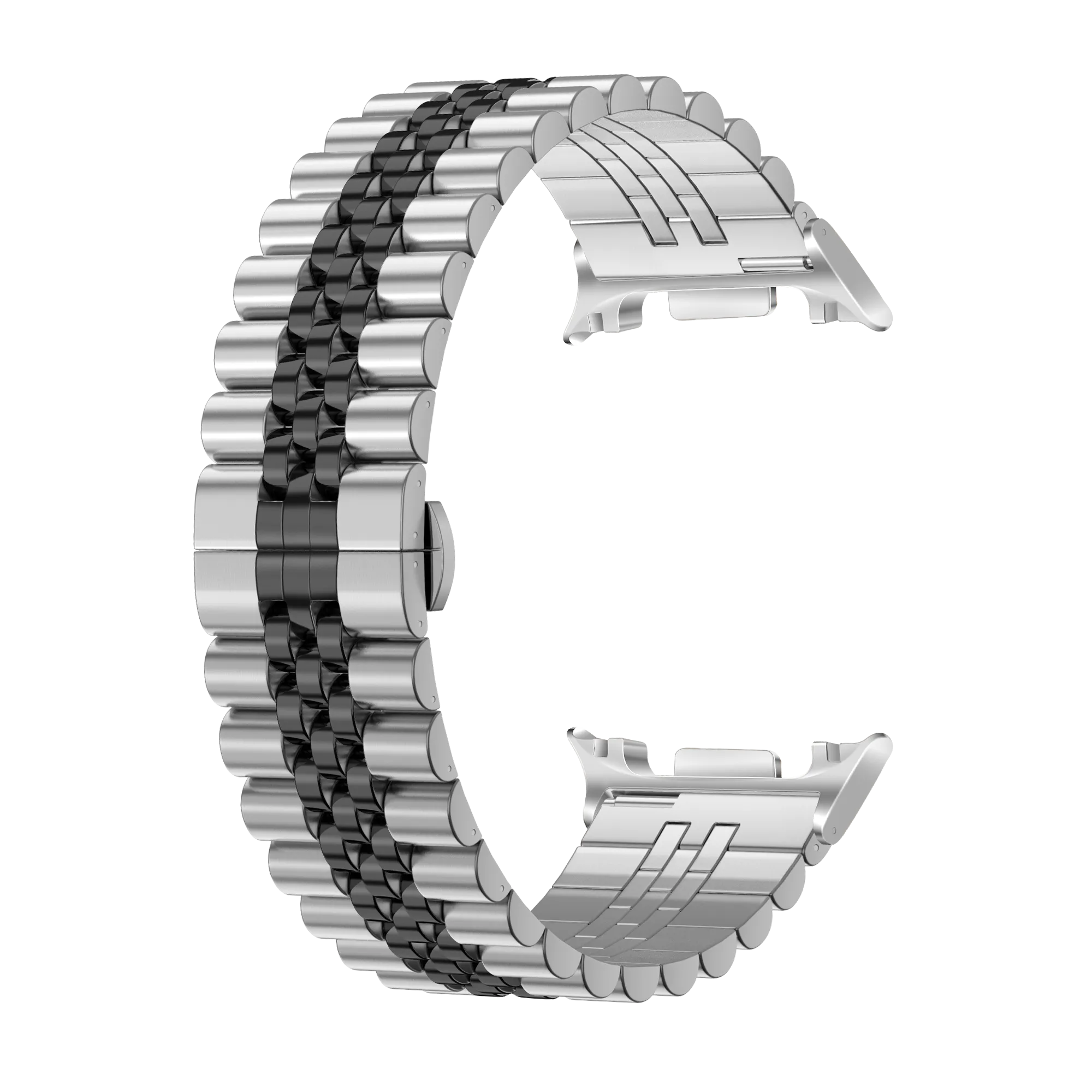 Samsung Galaxy Watch 8 - 40mm Jubilee Stahlarmband (Silber/Schwarz)