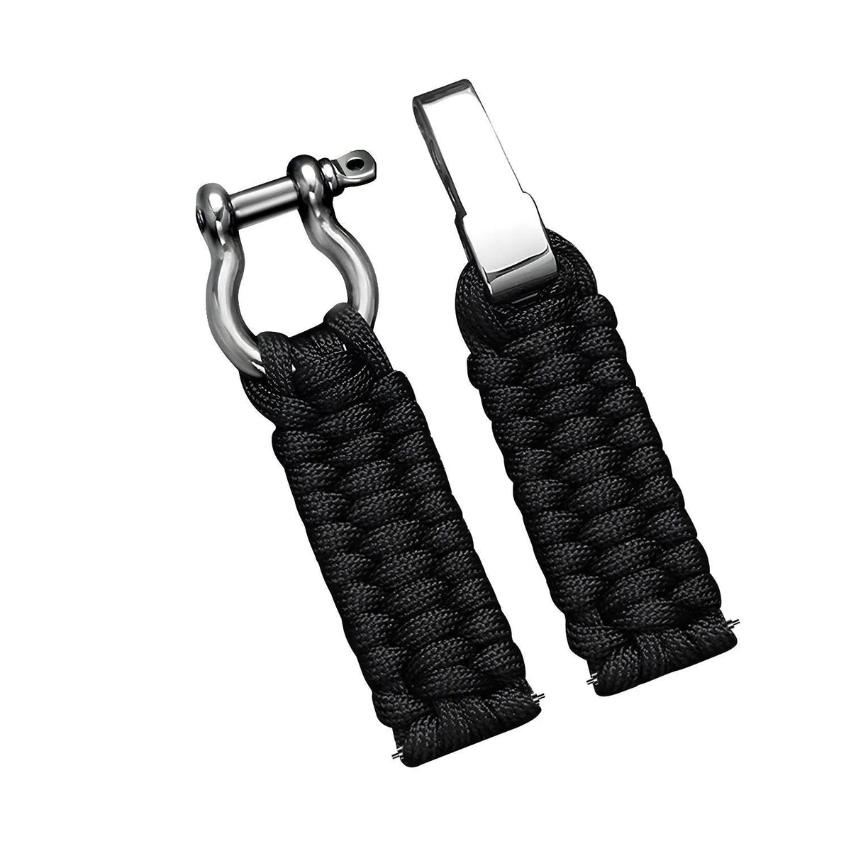 Nylon Rope Strap, black, without a watch, 3/4 front view