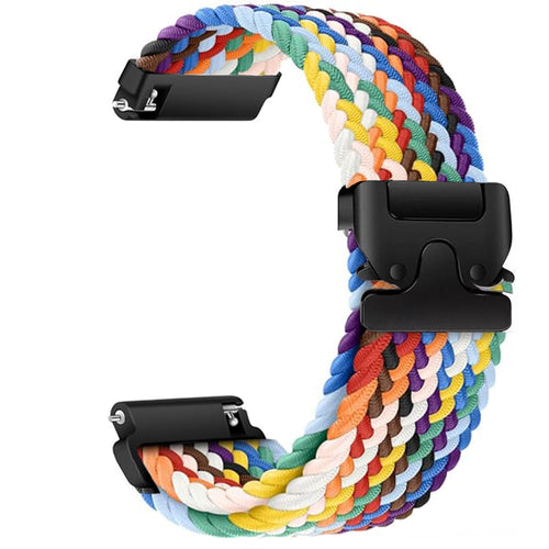 Garmin Forerunner 255s Geflochtenes Armband mit P-Schließe (Regenbogen)