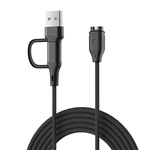 Strap-it USB-A & C 2in1 Braided Garmin Forerunner 965 Charger