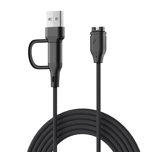 Strap-it USB-A & C 2in1 Braided Garmin Forerunner 965 Charger