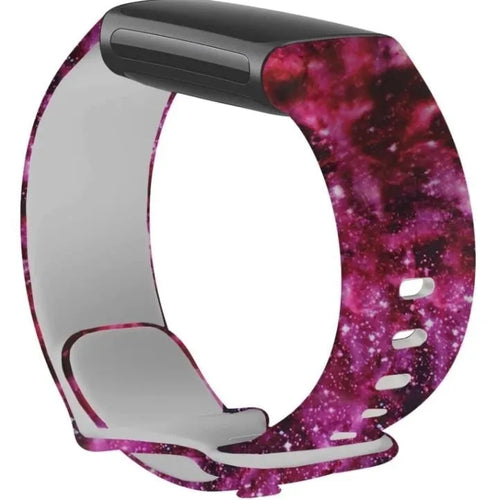 Silicone Patterned Strap, without a watch, 3/4 front view