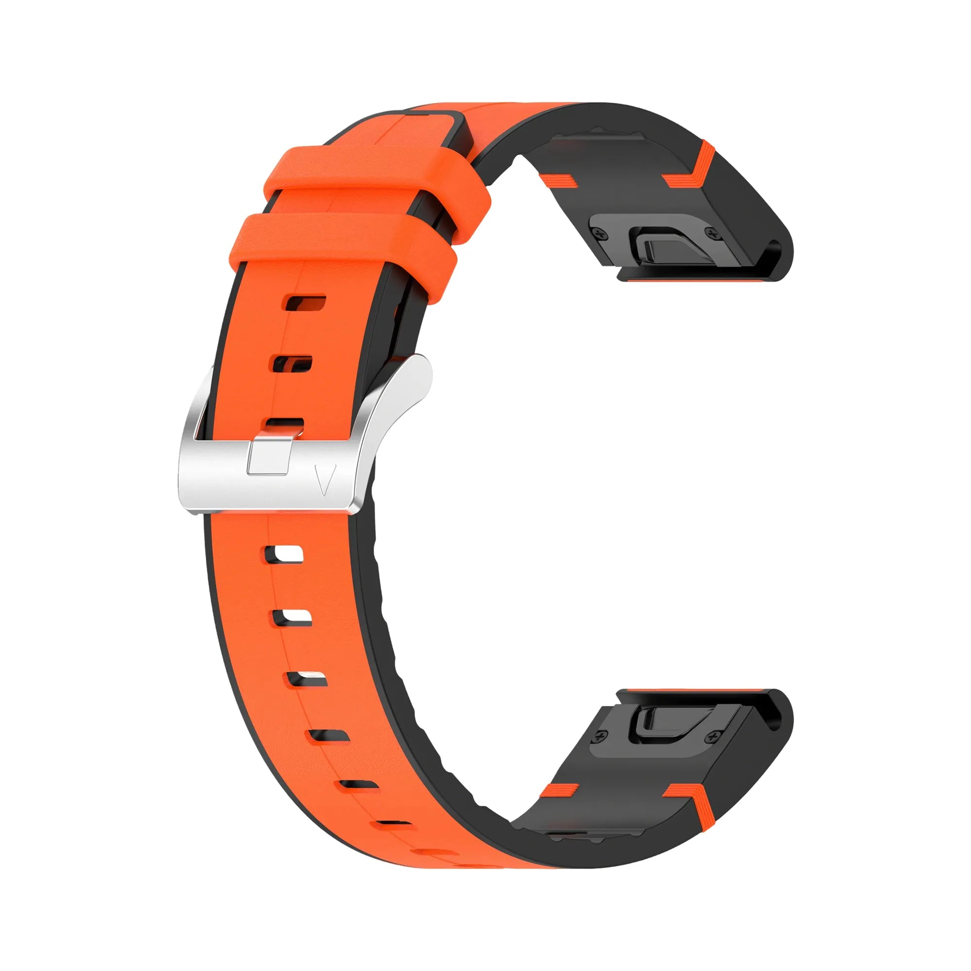Garmin Quatix 5 / 6 / 7 Leather Hybrid Strap (Orange)