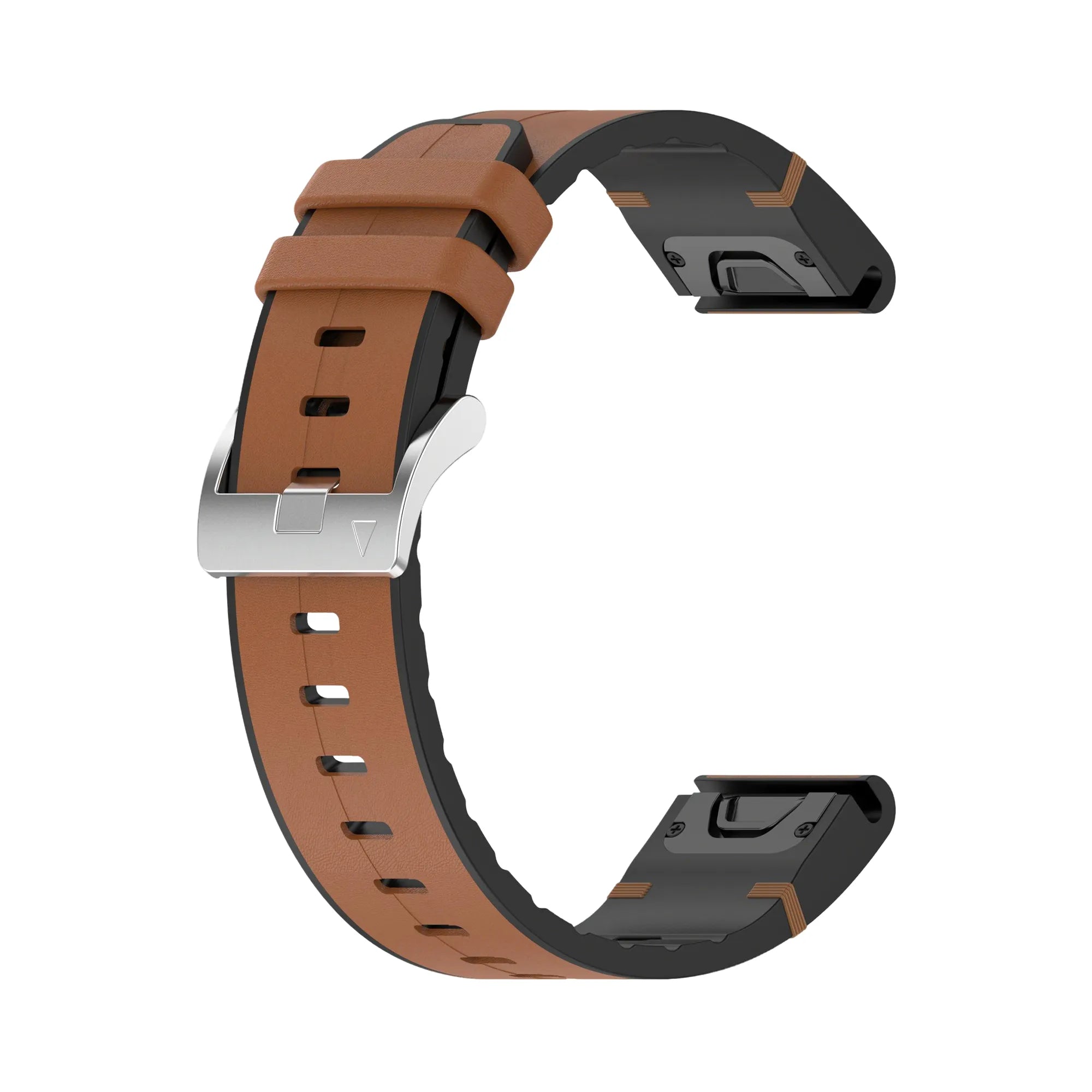 Garmin Quatix 3 / 6x / 7x Solar Leather Hybrid Strap (Brown)