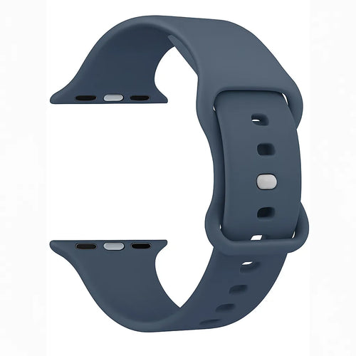 Apple Watch Klassisches Silikonarmband (Grau-Blau)