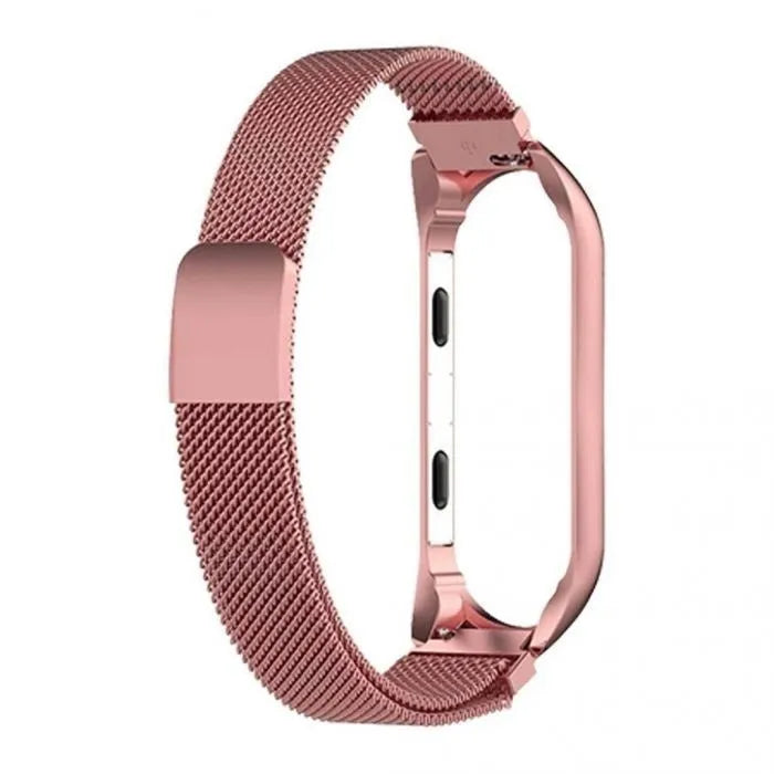 Milanese Strap, pink, without a watch, 3/4 front view