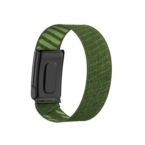 WHOOP MG Knitted Nylon Armband (Dunkelgrün)