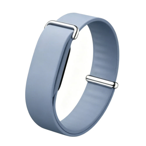Silicone Strap, grey-blue, without a watch, 3/4 front view