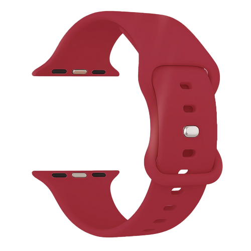 Apple Watch Klassisches Silikonarmband (Weinrot)