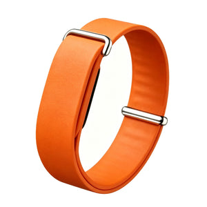 Silicone Strap, orange, without a watch, 3/4 front view