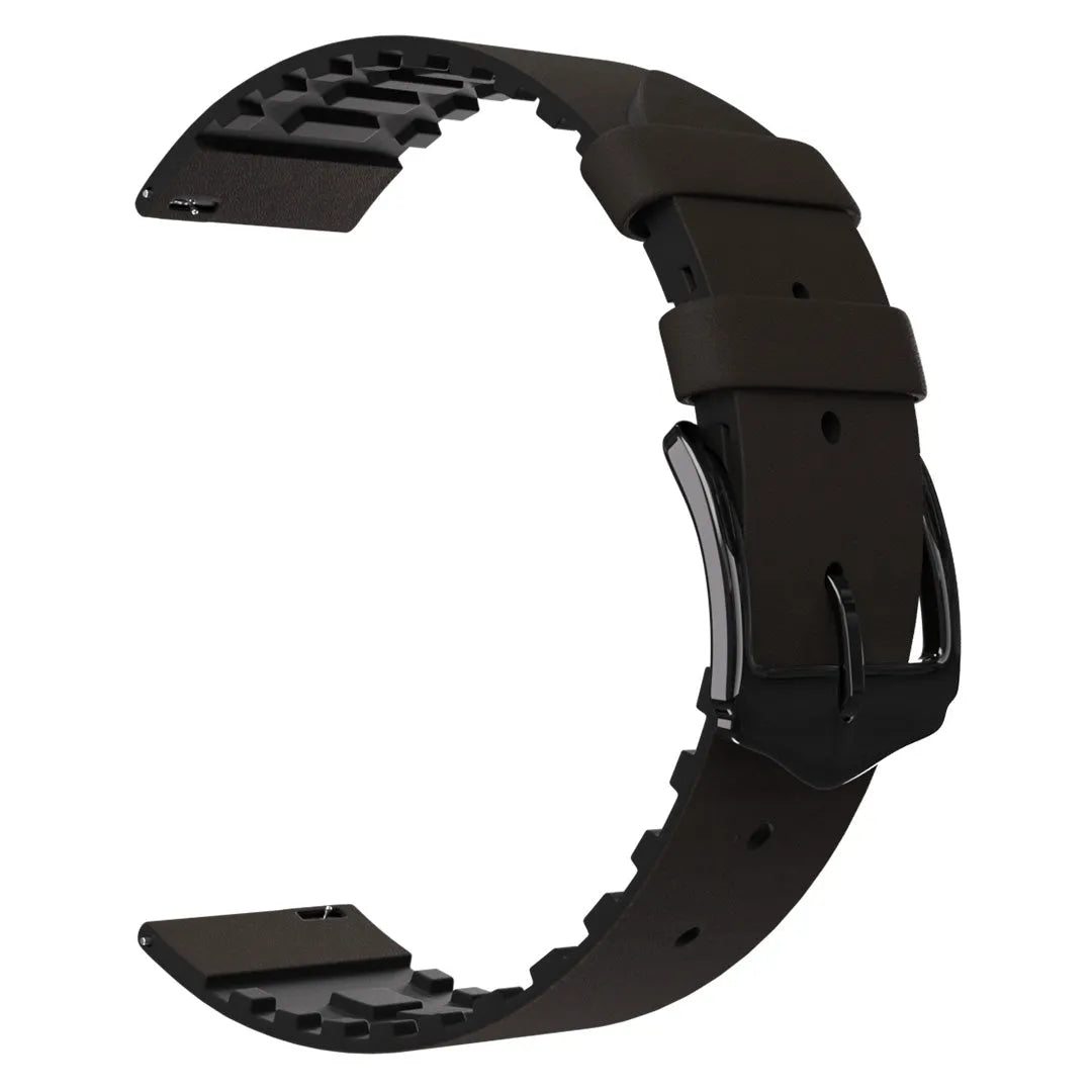 Coros Apex 2 Leder-/ Silikonarmband (Braun)