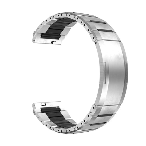 OnePlus Watch Lite 'One Push' Stahl-Hybridarmband (Titan/Schwarz)