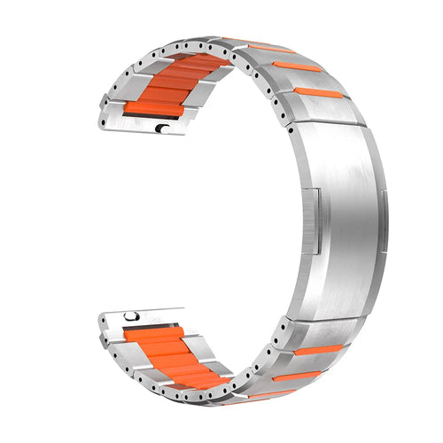 OnePlus Watch Lite 'One Push' Stahl-Hybridarmband (Titan/Orange)