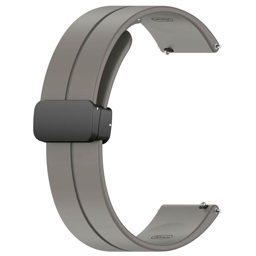 D-Buckle Silicone Strap, dark grey, without a watch, 3/4 front view